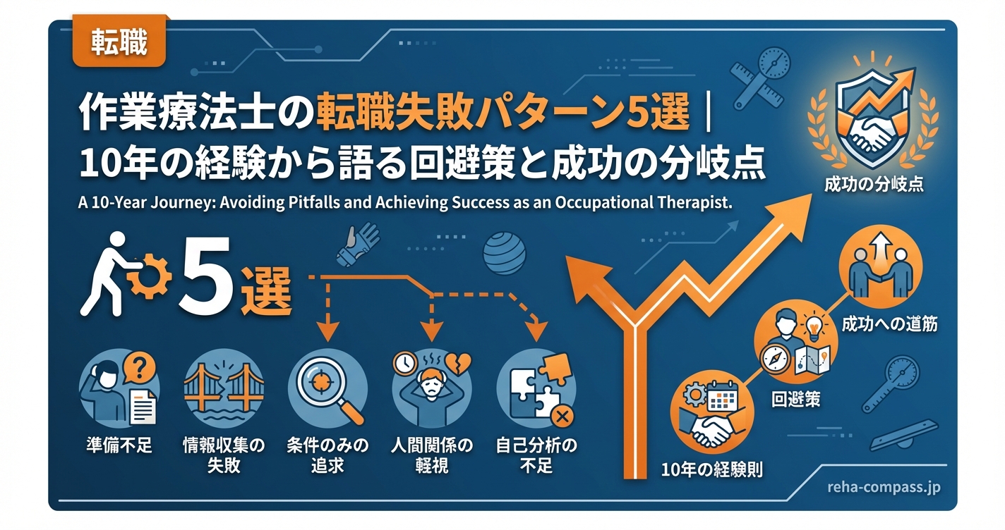 作業療法士の転職失敗パターン5選｜10年の経験から語る回避策と成功の分岐点