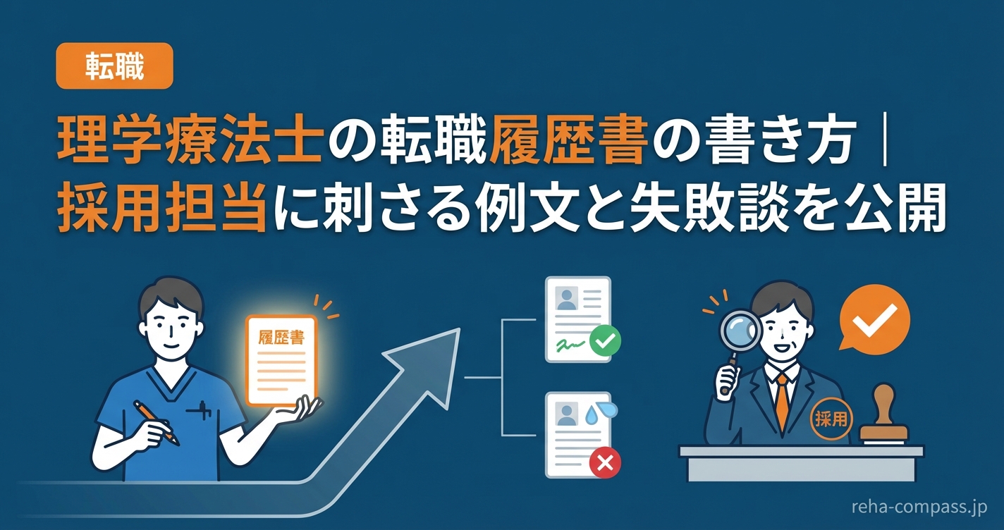 理学療法士の転職履歴書の書き方｜採用担当に刺さる例文と失敗談を公開