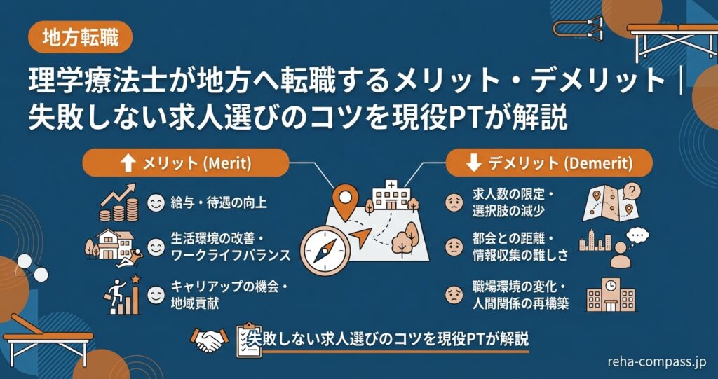 理学療法士が地方へ転職するメリット・デメリット｜失敗しない求人選びのコツを現役PTが解説
