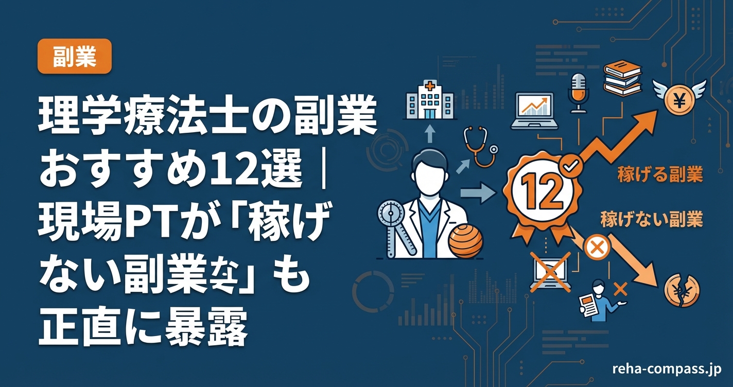 理学療法士の副業おすすめ12選|現場PTが「稼げない副業」も正直に暴露