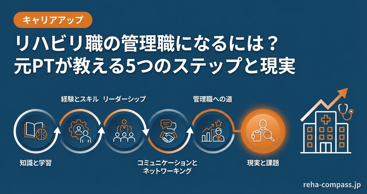 リハビリ職の管理職になるには?元PTが教える5つのステップと現実